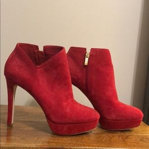 Jessica Simpson Red High Heeled Booties Size 7.5